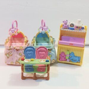 Fisher Price Loving Family Twin Time LOT  Musical Nursery Crib Furniture